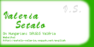 valeria setalo business card