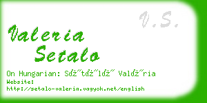 valeria setalo business card